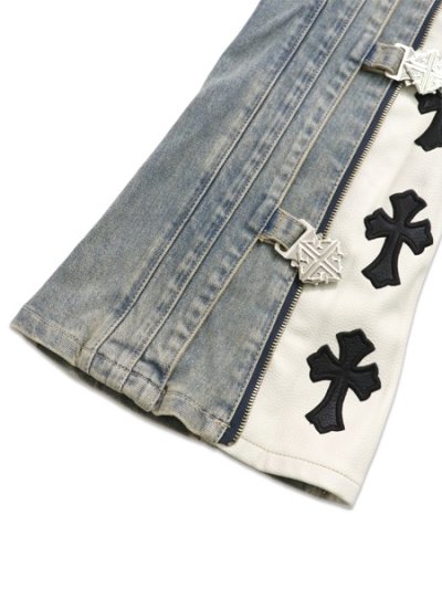画像8: 【送料無料】GUAPI VINTAGE BLUE CROSS BUCKLE DENIM
