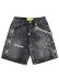 画像1: 【送料無料】GUAPI OBSIDIAN BLACK SPIDER DENIM SHORTS (1)