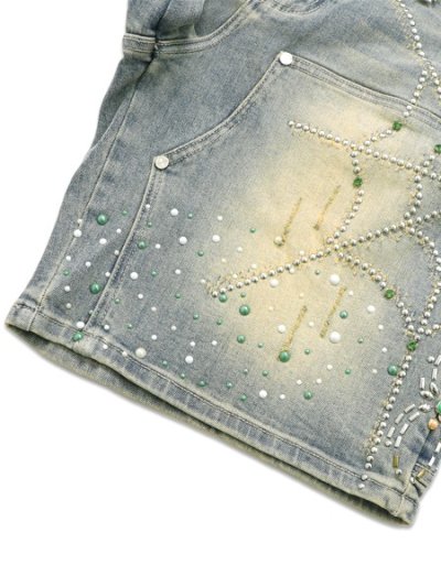 画像9: 【送料無料】GUAPI EMERALD SPIDER DENIM SHORTS