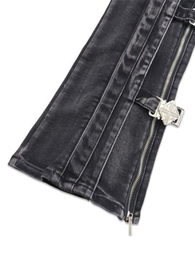 画像6: 【送料無料】GUAPI OBSIDIAN BLACK CROSS BUCKLE DENIM