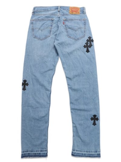 画像2: 【送料無料】ADVANCE LEVIS 505 CROSS LEATHER LT BLUE/BLACK