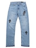 【送料無料】ADVANCE LEVIS 505 CROSS LEATHER LT BLUE/BLACK