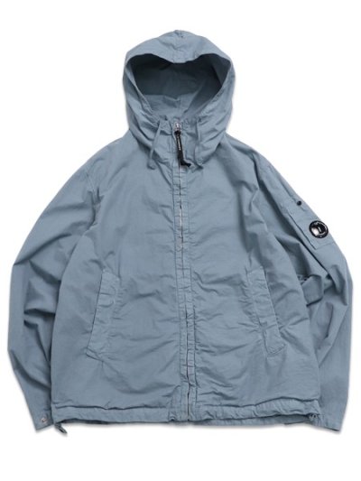 画像1: 【送料無料】C.P.COMPANY MICRO-REPS HOODED LENS JACKET SILVER BLUE