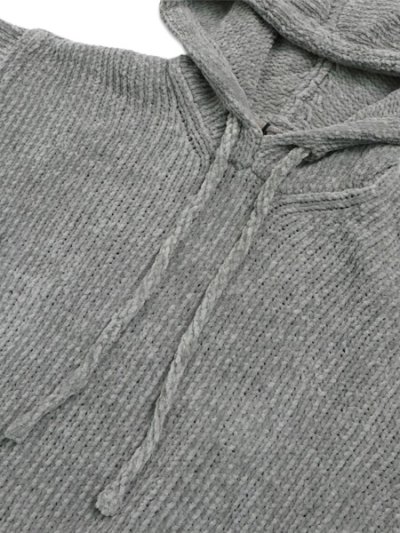 画像3: 【送料無料】Ten-c HODDED CHENILLE COTTON KNIT PIGEON GREY