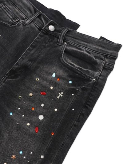画像3: 【送料無料】mnml SKINNY CRYSTAL DENIM WASHED BLACK