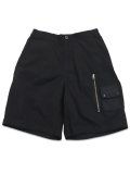 【送料無料】Ten-c CARGO SHORTS OJJ GARMENT DYED NYLON TACTEL BLK