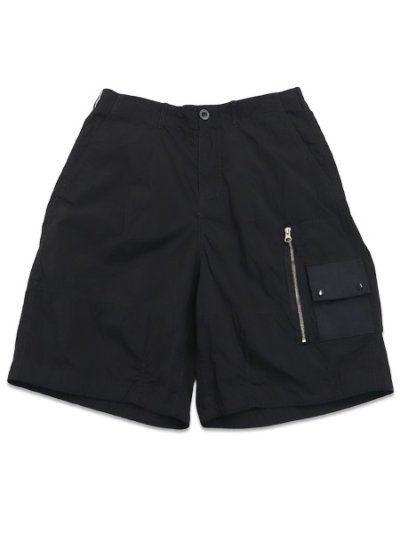 画像1: 【送料無料】Ten-c CARGO SHORTS OJJ GARMENT DYED NYLON TACTEL BLK