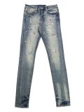 【送料無料】mnml SKINNY CRYSTAL DENIM WASHED BLUE