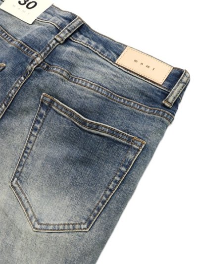 画像5: 【送料無料】mnml SKINNY CRYSTAL DENIM WASHED BLUE