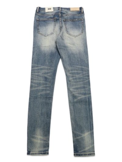 画像2: 【送料無料】mnml SKINNY CRYSTAL DENIM WASHED BLUE