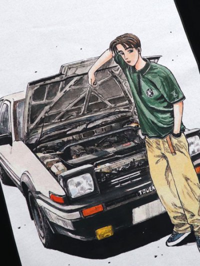 画像3: BILLIONAIRE BOYS CLUB INITIAL D COTTON TEE #2 BLACK