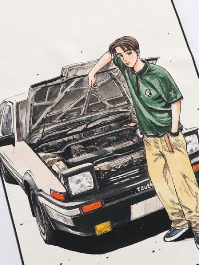 画像3: BILLIONAIRE BOYS CLUB INITIAL D COTTON TEE #2 WHITE