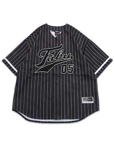 画像1: 【送料無料】FUBU PATCH BASEBALL SHIRTS BLACK