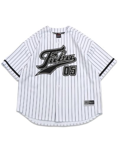 画像1: 【送料無料】FUBU PATCH BASEBALL SHIRTS WHITE