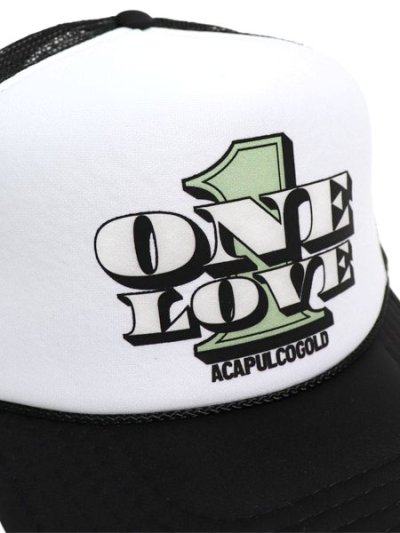 画像6: ACAPULCO GOLD ONE LOVE TRUCKER CAP BLACK/WHITE