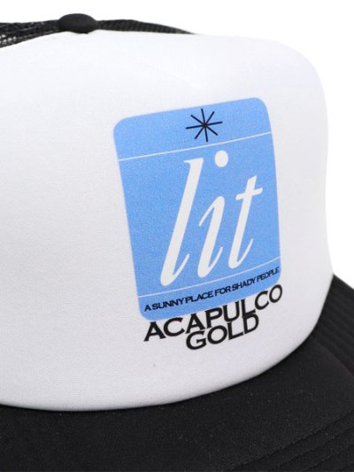 画像6: ACAPULCO GOLD LIT UP TRUCKER CAP BLACK/WHITE