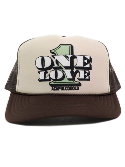 画像2: ACAPULCO GOLD ONE LOVE TRUCKER CAP BROWN/TAN