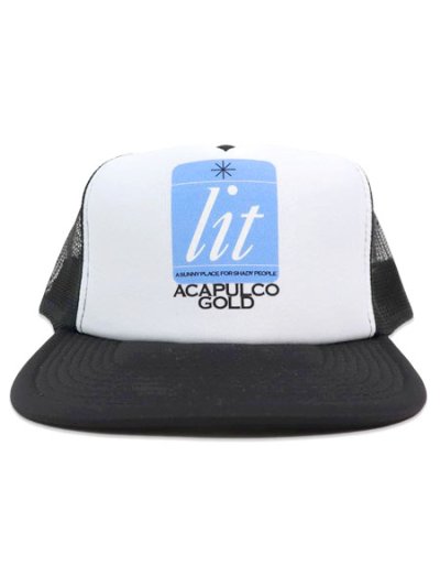画像2: ACAPULCO GOLD LIT UP TRUCKER CAP BLACK/WHITE