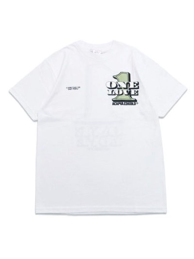画像1: ACAPULCO GOLD ONE LOVE TEE WHITE