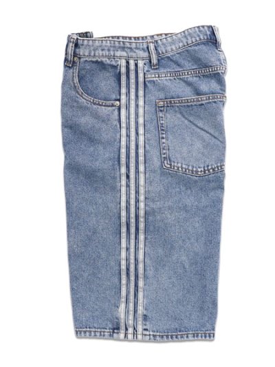 画像3: 【送料無料】ADIDAS FIREBIRD ADICOLOR LIGHT WASH DENIM SHORTS-WORN BLUE DENIM
