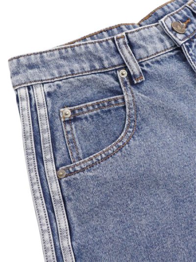 画像4: 【送料無料】ADIDAS FIREBIRD ADICOLOR LIGHT WASH DENIM SHORTS-WORN BLUE DENIM
