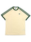 ADIDAS 3-STRIPES TEE-WARM VANILLA/COLLEGIATE GREEN