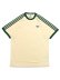 画像1: ADIDAS 3-STRIPES TEE-WARM VANILLA/COLLEGIATE GREEN (1)