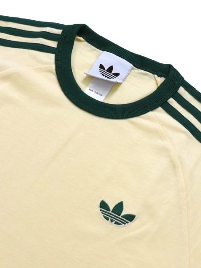 画像3: ADIDAS 3-STRIPES TEE-WARM VANILLA/COLLEGIATE GREEN