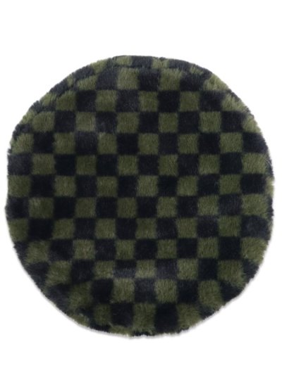 画像4: 【SALE】KANGOL FAUX FUR BERET-OLIVE CHECK
