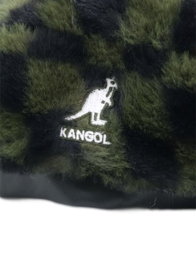 画像5: 【SALE】KANGOL FAUX FUR BERET-OLIVE CHECK