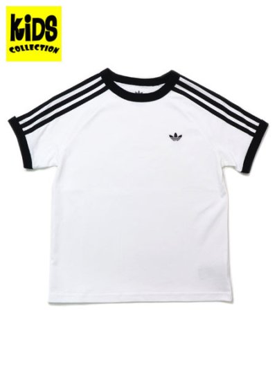 画像1: 【KIDS】ADIDAS KIDS 3-STRIPES TEE-WHITE/BLACK