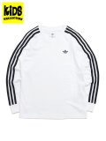 【KIDS】ADIDAS KIDS 3-STRIPES L/S TEE-WHITE
