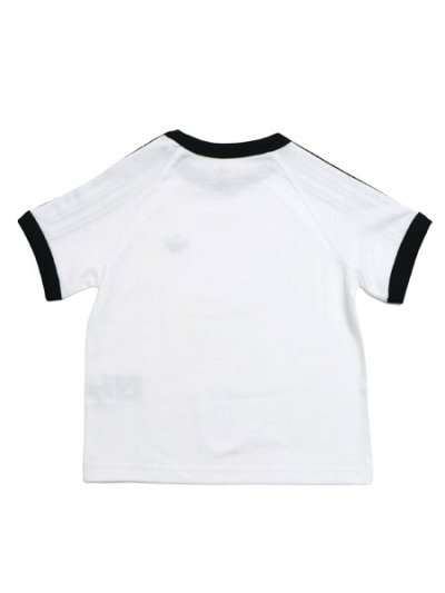 画像2: 【KIDS】ADIDAS KIDS 3-STRIPES TEE-WHITE/BLACK