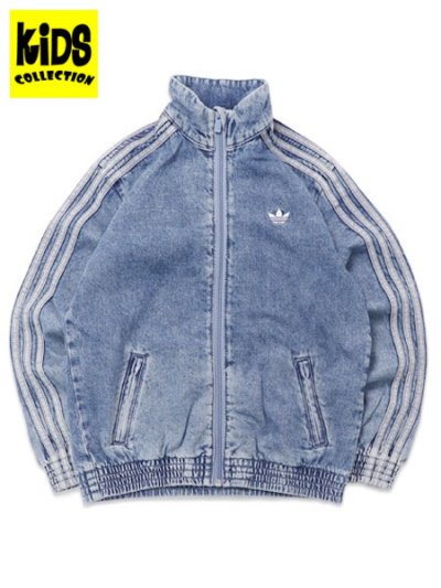画像1: 【送料無料】【KIDS】ADIDAS KIDS FIREBIRD LOOSE DENIM TRACK TOP-WORN BLUE DENIM