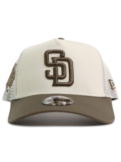 画像2: 【KIDS】NEW ERA YOUTH 9FORTY A-FRAME TRUCKER PADRES STONE/MOSS