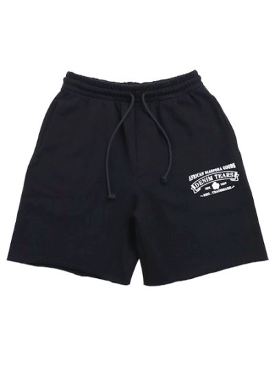画像1: 【送料無料】DENIM TEARS ADG SWEATSHORTS BLACK/WHITE