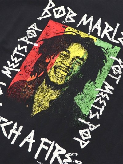 画像3: POT MEETS POP BOB MARLEY CATCH A FIRE LS TEE BLACK