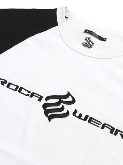 画像3: ROCAWEAR CLASSIC RAGLAN LOGO TEE WHITE/BLACK