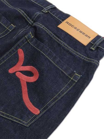 画像5: 【送料無料】ROCAWEAR BACK POCKET EMBROIDERY CONTRAST STITCH JEANS INDIGO