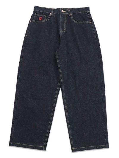 画像2: 【送料無料】ROCAWEAR BACK POCKET EMBROIDERY CONTRAST STITCH JEANS INDIGO