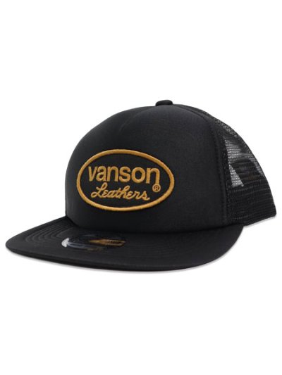 画像1: VANSON LOGO TRUCKER BLACK