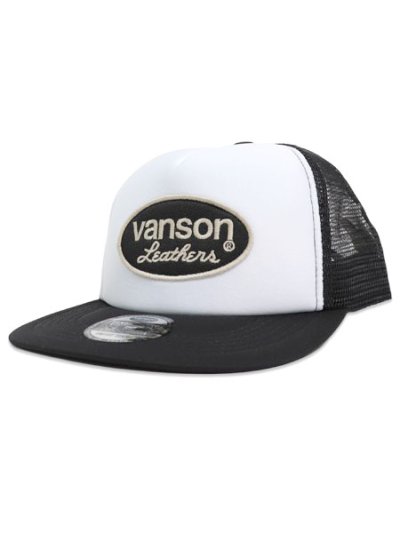 画像1: VANSON LOGO TRUCKER WHITE