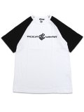 ROCAWEAR CLASSIC RAGLAN LOGO TEE WHITE/BLACK