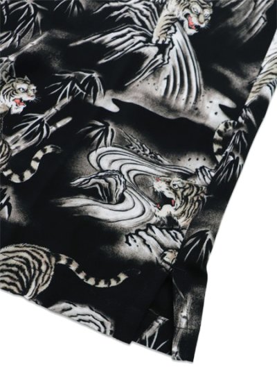 画像5: 【送料無料】AVIREX ALOHA SHIRT TIGER & BAMBOO BLACK