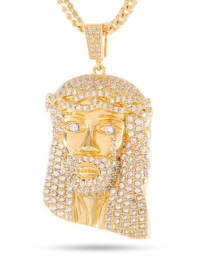 画像2: 【送料無料】KING ICE JESUS 1.8" 14K GOLD NECKLACE