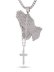 画像2: 【送料無料】KING ICE ROSARY PRAYING HANDS 2.3" WHITE GOLD NECKLACE (2)