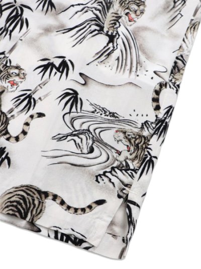 画像5: 【送料無料】AVIREX ALOHA SHIRT TIGER & BAMBOO OFF WHITE
