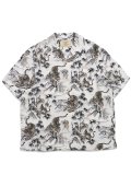 【送料無料】AVIREX ALOHA SHIRT TIGER & BAMBOO OFF WHITE