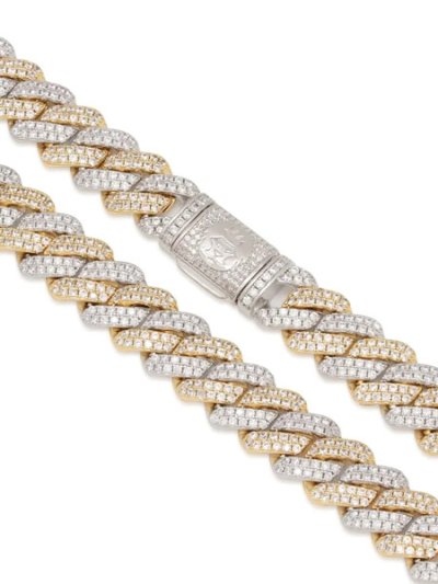 画像2: 【送料無料】KING ICE 12MM ICED DIAMOND CUT MIAMI CUBAN LINK 18" 14K/WH GOLD CHAIN