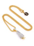 【送料無料】KING ICE BARBER SHOP CLIPPERS 1.6" 14K GOLD NECKLACE